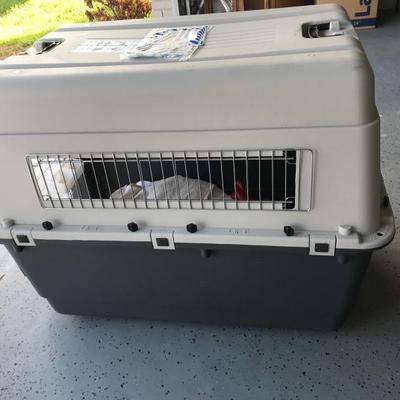 Large dog crate approved for air travel 