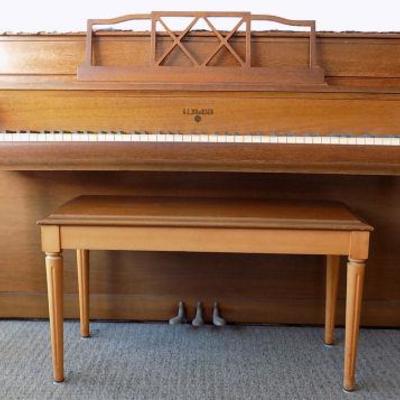 PPM004 Vintage GJ. Bransen Upright Piano & Bench 
