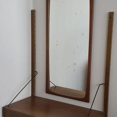 PPM011 Wood Murphy / Floating Desk & Koa Framed Mirror
