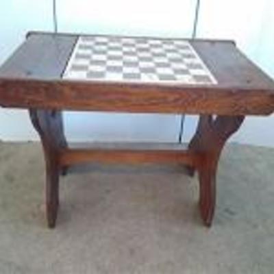 Solid Wood Chess Table
