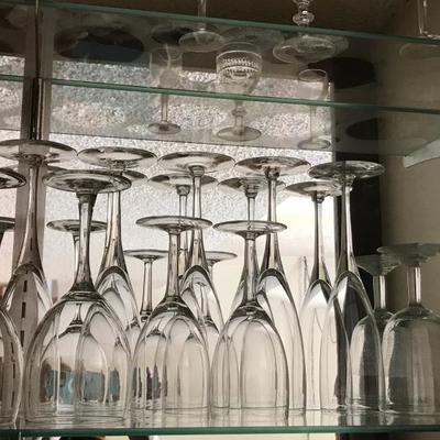 Champagne and wine glasses