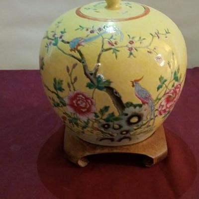 Ginger Jar with Blue Birds