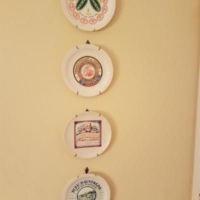 Decorative Plates - Three Stamped Fromages De France