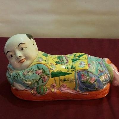 Vintage Chinese Headrest and Robe #1