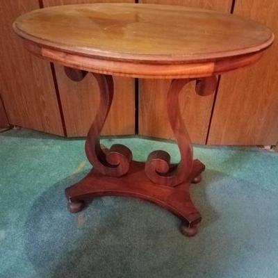 Oval Wood Accent Table
