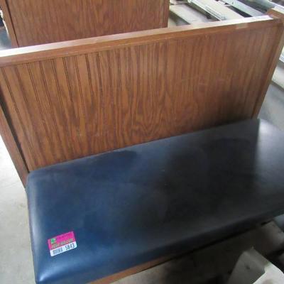 48'' Wooden Double Sided Vinyl Padded Booth Seatin ...