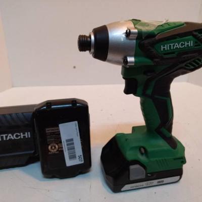 Hitachi 18V Impact drill with extra battery and ch ..