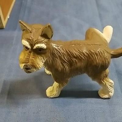 Cast Iron Dog Bank- Peeing Schnauzer-Unique