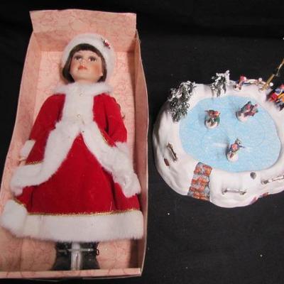 Christmas Doll & Scene Display