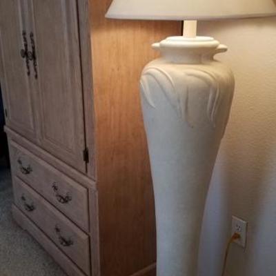 Armoire and Standing Lamp