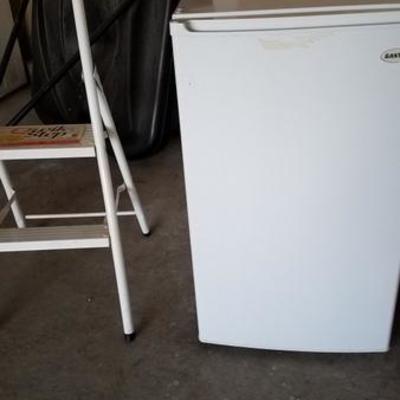 Step Stool and Mini Fridge