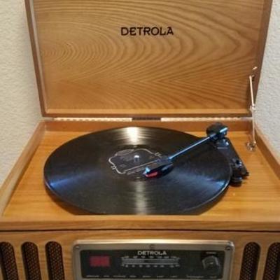 Detrola Vintage Style Reproduction Record Player (DVD, Recorder and Tape Player)