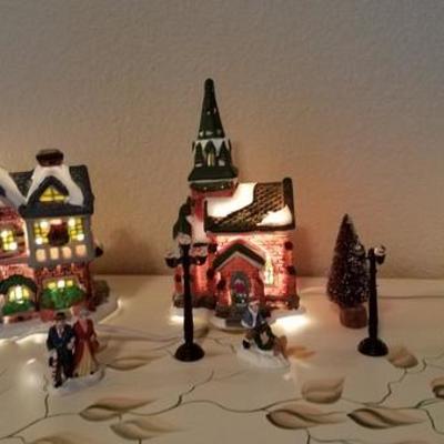 Lighted Miniature Christmas Scene