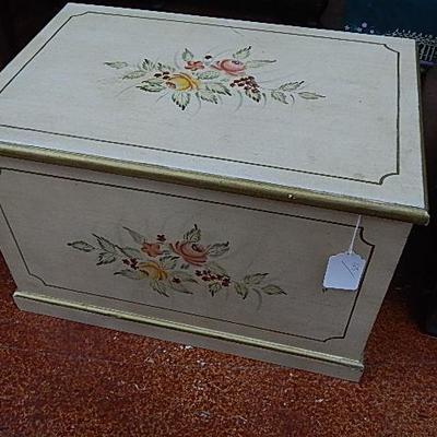 Decorated Small Lift Top Chest