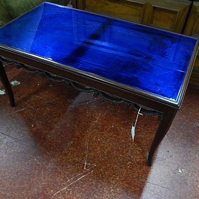 Blue Mirror Top Coffee Table