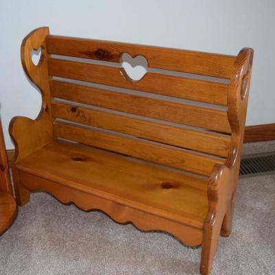 Wooden Heart Bench