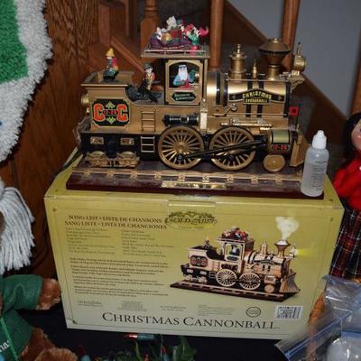 Christmas Cannonball toy train 