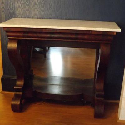 Empire Pier Marble Top Console Table (2)
