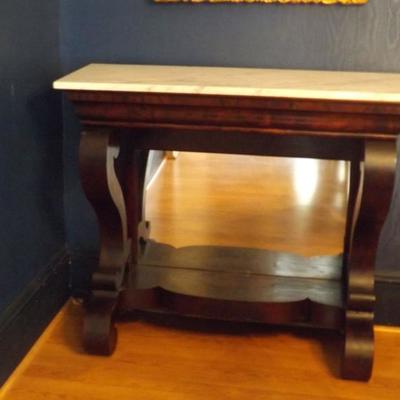 Empire Pier Marble Top Console Table 