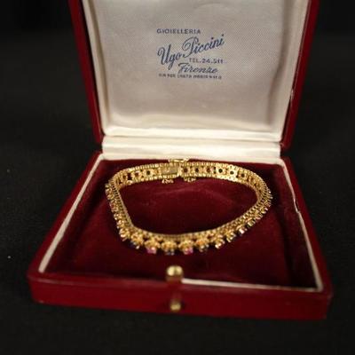 18k Ugo Piccini ruby & sapphire bracelet