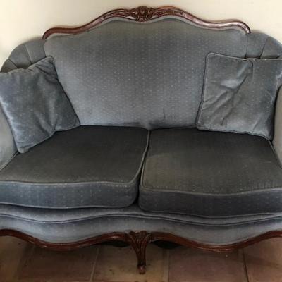 Vintage Mahogany Carved Sofa 