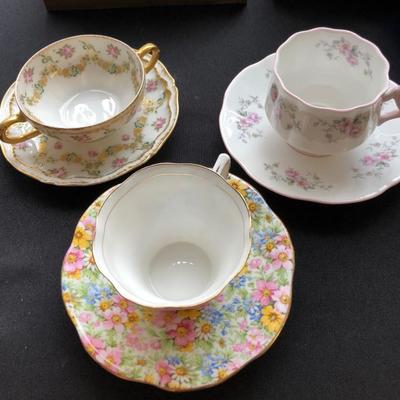 Vintage English Teacups and Saucers