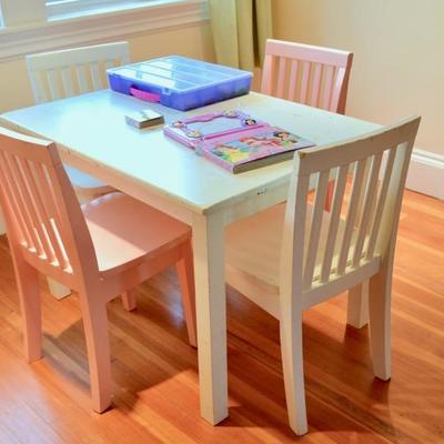 Child-sized table and chairs