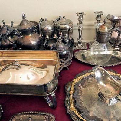 Just some of the silver plate in this estate