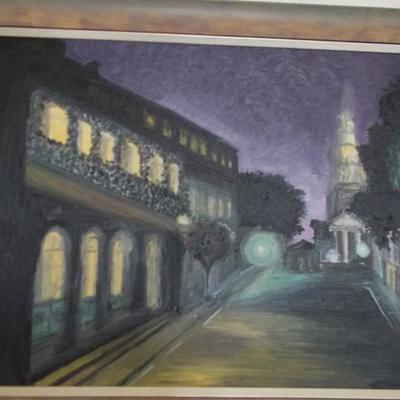 Charleston scene oil on canvas by Mary Gilbert Todd $48