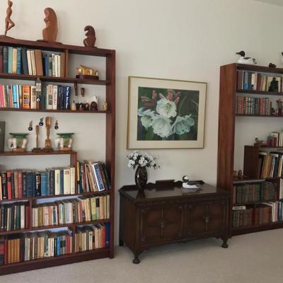 hand crafted exotic hard wood bookcases