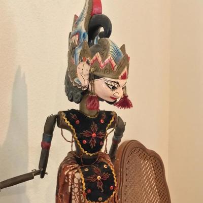 Vintage Indonesian Wayang Golek Stick Puppet