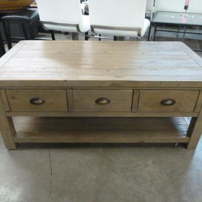 RUSTIC COFFEE TABLE with 3 drawers