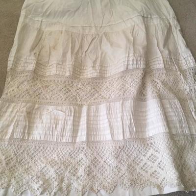 Antique skirt.. handmade lace
