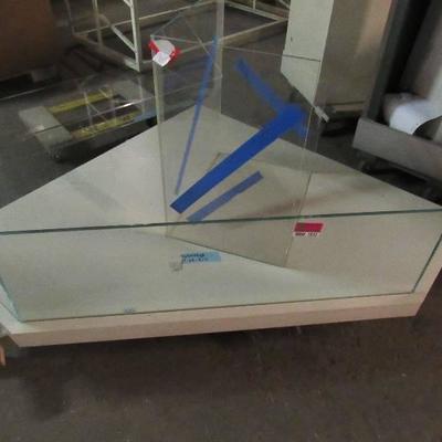 Corner Display with Glass Front and Glass Piece