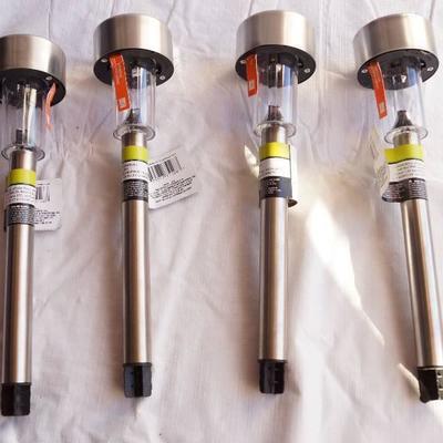 Set of 5 Chrome Garden Collection Solar Stake Ligh ...