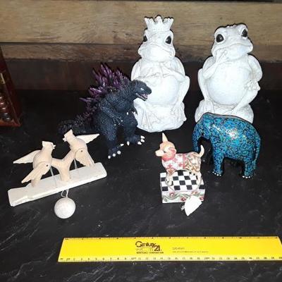 Eclectic assortment of figurines