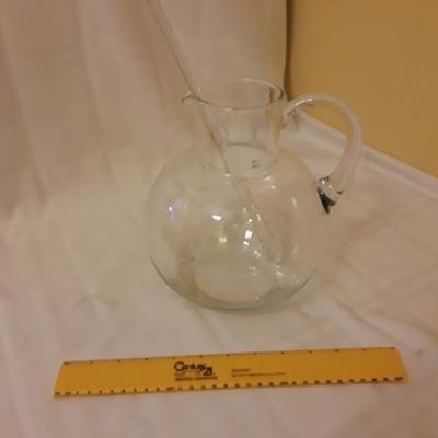 Glass pitcher and stirrer
