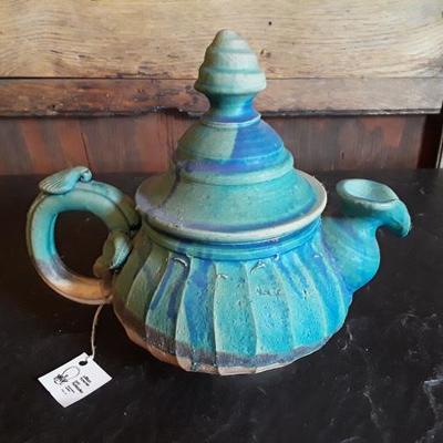 Handmade clay teapot