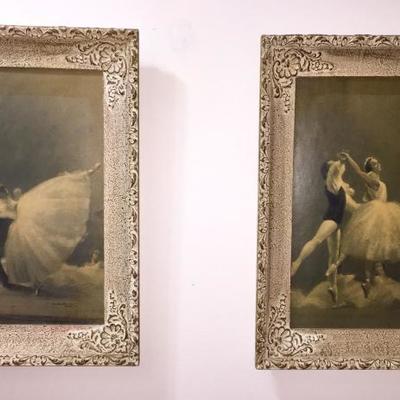 Pair of framed ballet prints