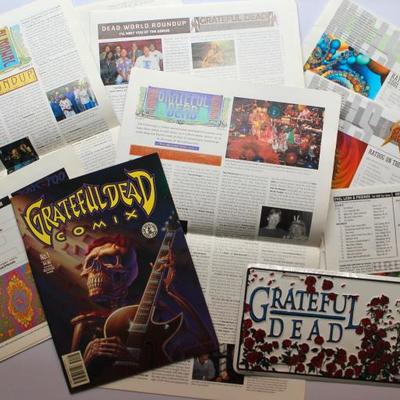 Grateful Dead newsletters, Grateful Dead Comic Book, Grateful Dead license plate