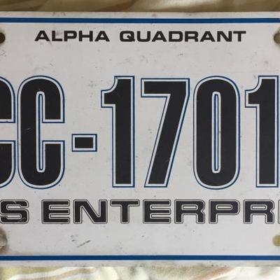 Star Trek USS Enterprise Car License Plate