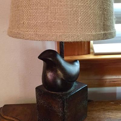 Pair of quaint bird lamps