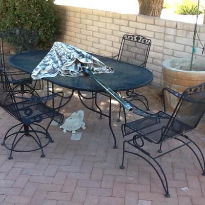 Patio Table with Chairs & Umbrella