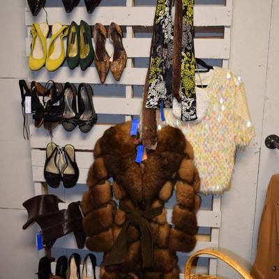 Shoes, fur coat