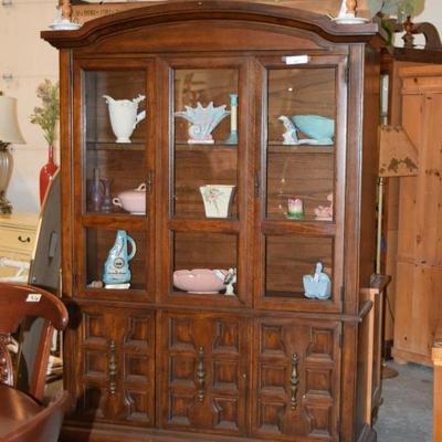 China cabinet with decor