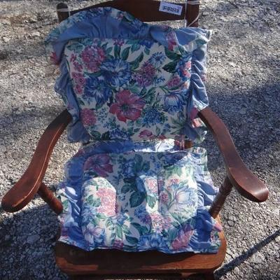 Rocking chair w/seat & back cushion.