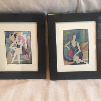 Framed Art Deco Women