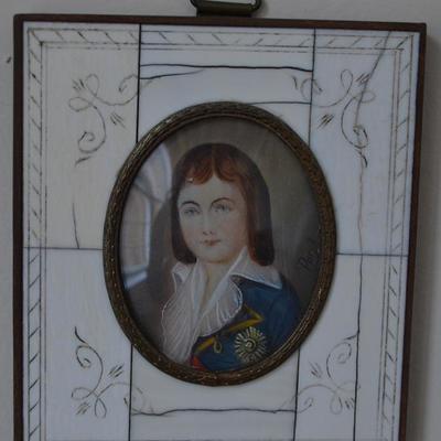 Two signed miniature portraits on ivory in original frames