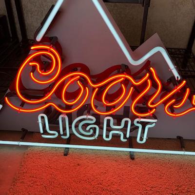 Coors light neon sign 
