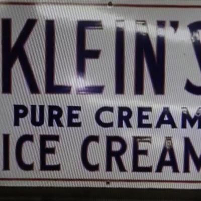 Kleins Ice cream porcelain sign